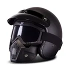 Новинка мотоциклетный шлем Ретро винтажный синтетический Casco Moto Cruiser чоппер Скутер Кафе Racer 34 шлем с открытым лицом DOT Casco Moto