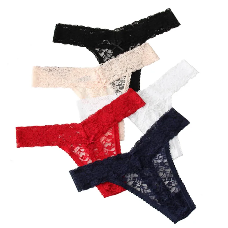 4 шт. большие размеры женские сексуальные стринги полностью кружевные прозрачные