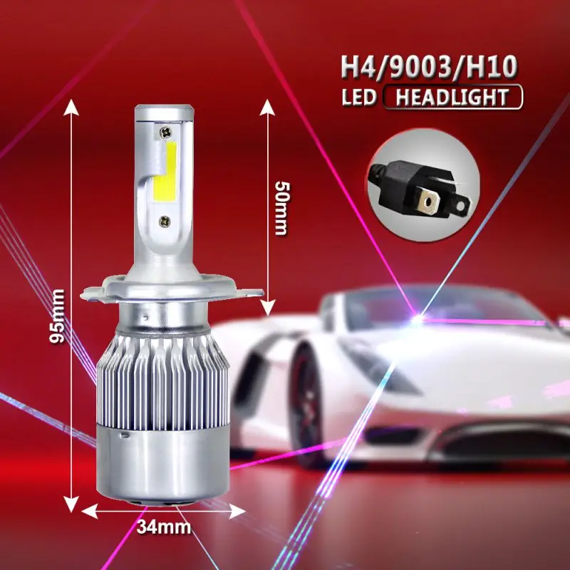 Хит продаж 2 шт. H4 HB2 9003 C9 Автомобильный светодиодный водонепроницаемый супер