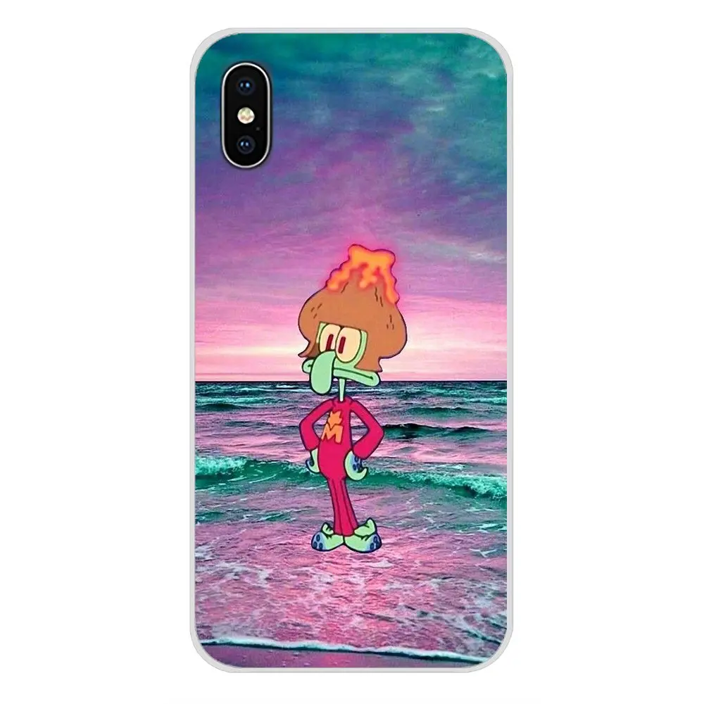Для Apple iPhone X XR XS MAX 4 4S 5 5S 5C SE 6 6S 7 8 Plus ipod touch Аксессуары чехлы для телефонов Squidward By