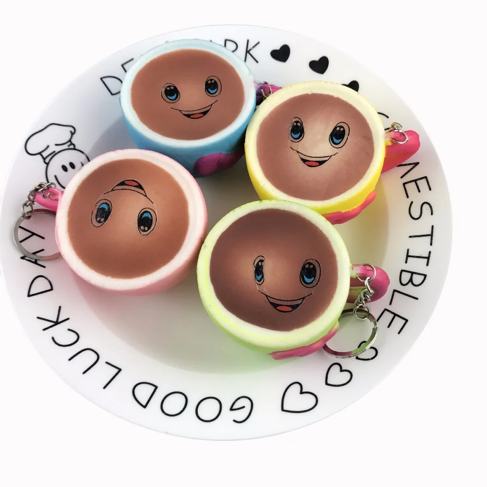 

Squishy Coffee Cup Cute Keychain Toys Stress Reliever Slow Rising 2018 Funny Gadget Antistress Soft Decoration 7.5*4.5cm New Toy