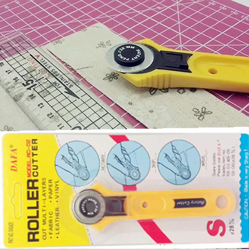 Лоскутное колесо круглый нож Φ 28 мм Сделано в Тайване для кожаных тканей и т. д. |