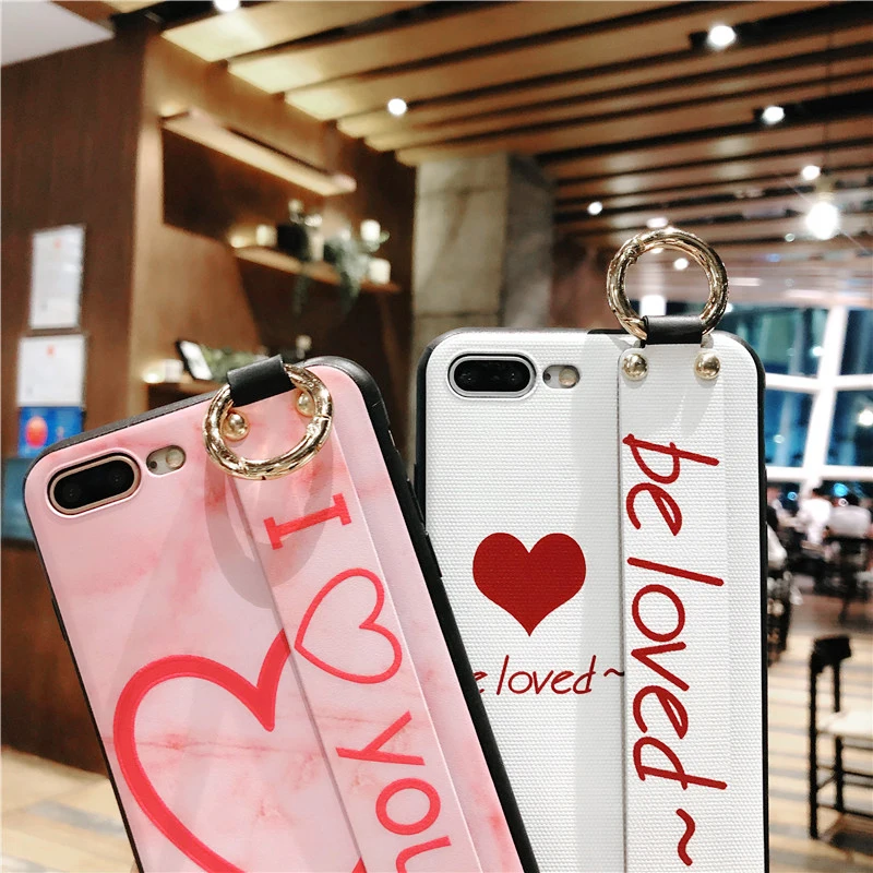 Для iPhone X Розовый Прекрасный Чехол+ пленка из закаленного стекла для iPhone 6 6 S 6splus 7 7plus 8 8 plus милый персиковый чехол