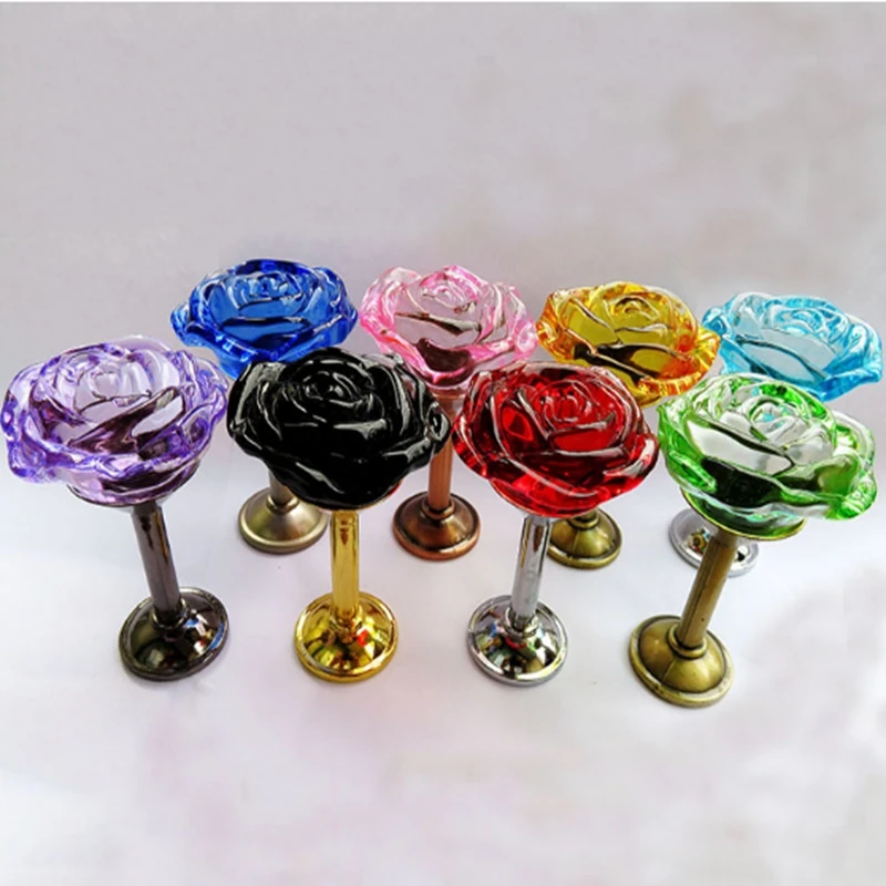 

5PCS K9 Crystal glass type wall hanger hook zinc alloy bottom base