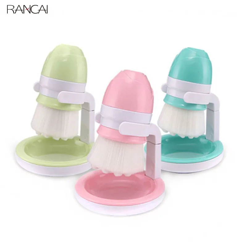 1 шт. пластиковая щётка для чистки лица с подставкой|Аппликатор теней век| |