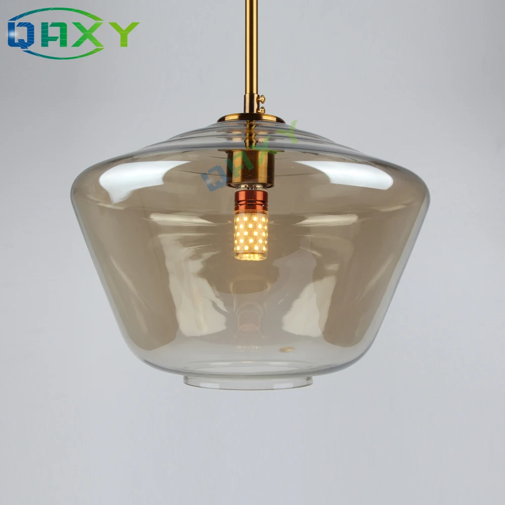 Lámparas colgantes de cristal transparente/ámbar para cocina, lámpara colgante de 3 estilos, Bar, Hotel y tienda, postmodernas, [D1401]