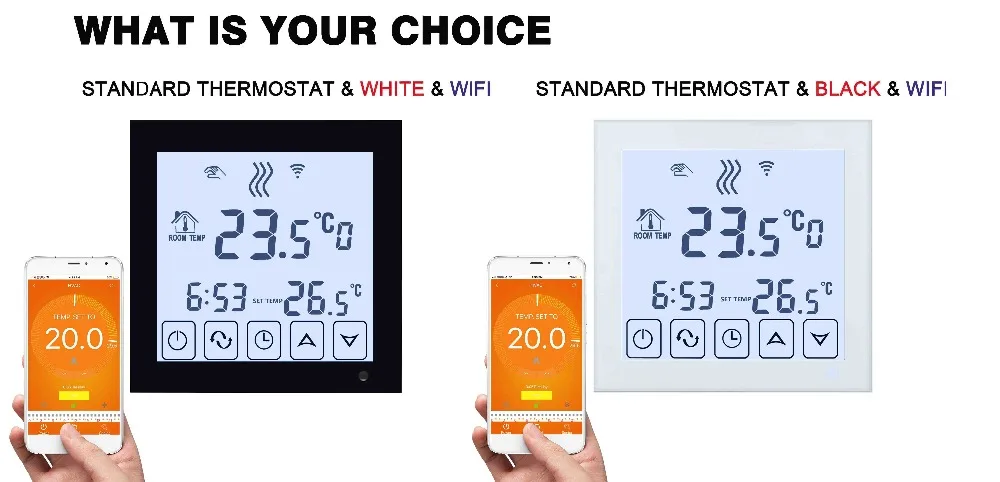 Интерактивный голосовой ответ NC/Нет электрический привод радиатор wifi датчик термостата для 3A еженедельные программируемые светодиоды сенсорный экран