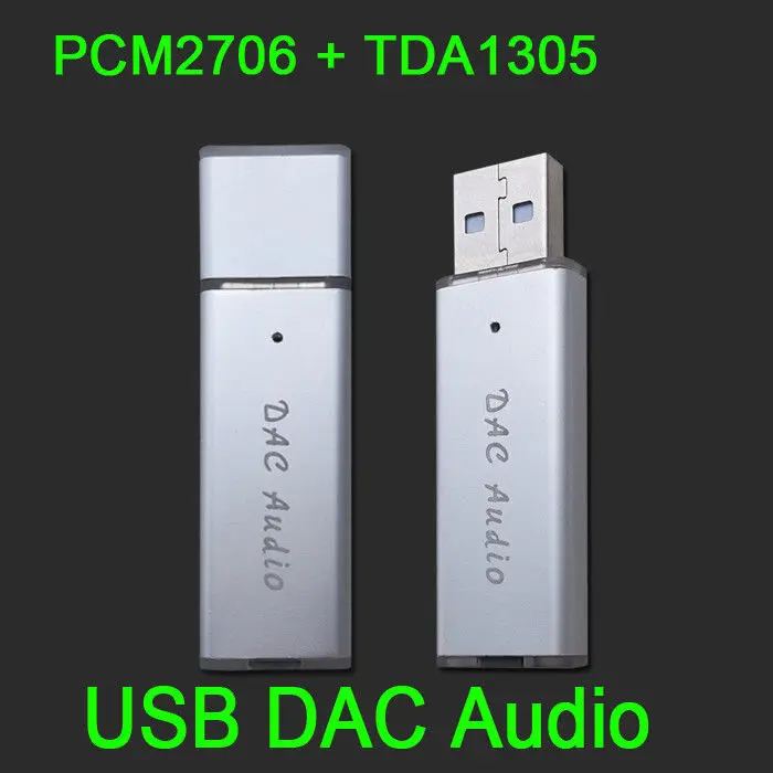 PCM2706 + TDA1305 USB DAC внешняя звуковая карта HIFI декодер звукового сигнала усилитель для