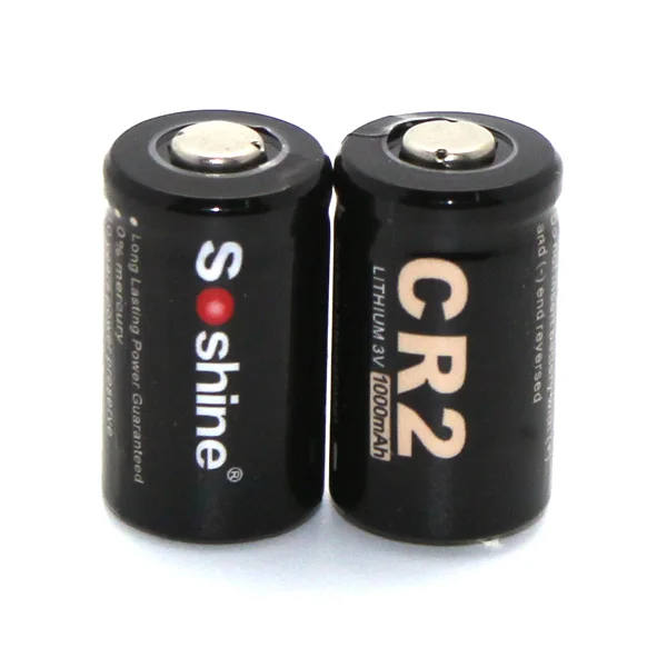 Soshine 2 шт CR2 3,0 V 1000 mAh защищенная батарея с чехлом высокого качества