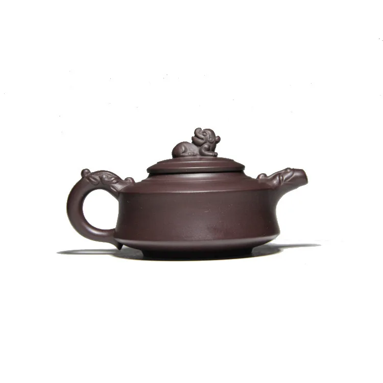 

Yixing purple clay pot artisan, handmade turnaround dragon pot, purple clay teapot, travel tea set gift customization