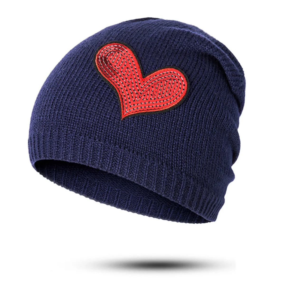 MLTBB модная женская зимняя шапочка вязаная Осенняя Skullies Beanies шапки женские уличные шапки Прямая поставка - Цвет: Navy