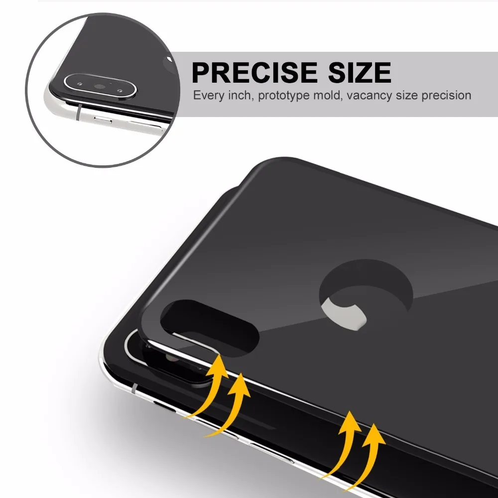Настоящее 5D переднее + заднее закаленное стекло для iphone XS MAX XR 10X7 8 Plus 2 шт.