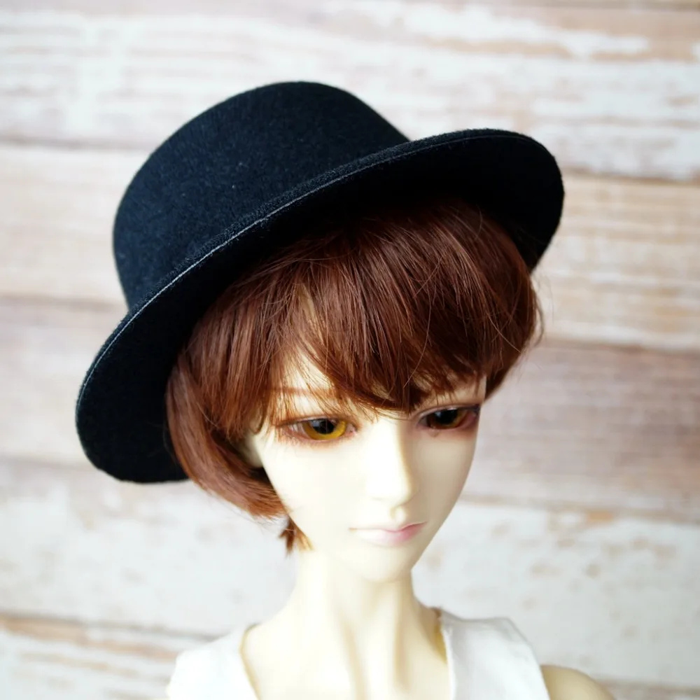 BJD Черная шапка для 1/6 1/4 MSD 17 "1/3 24" 60 см Высокая Женская SD DK DZ AOD DD кукла