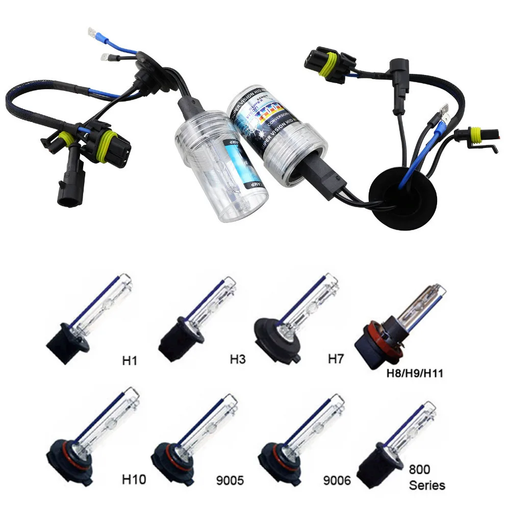 55 Вт AC HID Xenon Замена светильник лампочка H1 H3 H7 H8 H9 H10 H11 9005 9006 HB4 HB3 4300K 6000K 8000K Горячая