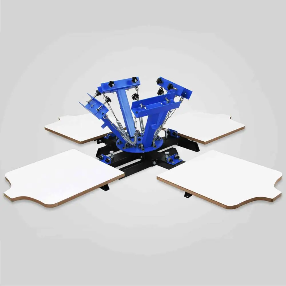 

4 Color 4 Station Silk Screen Printing Machine Print Manual Pressing Machine