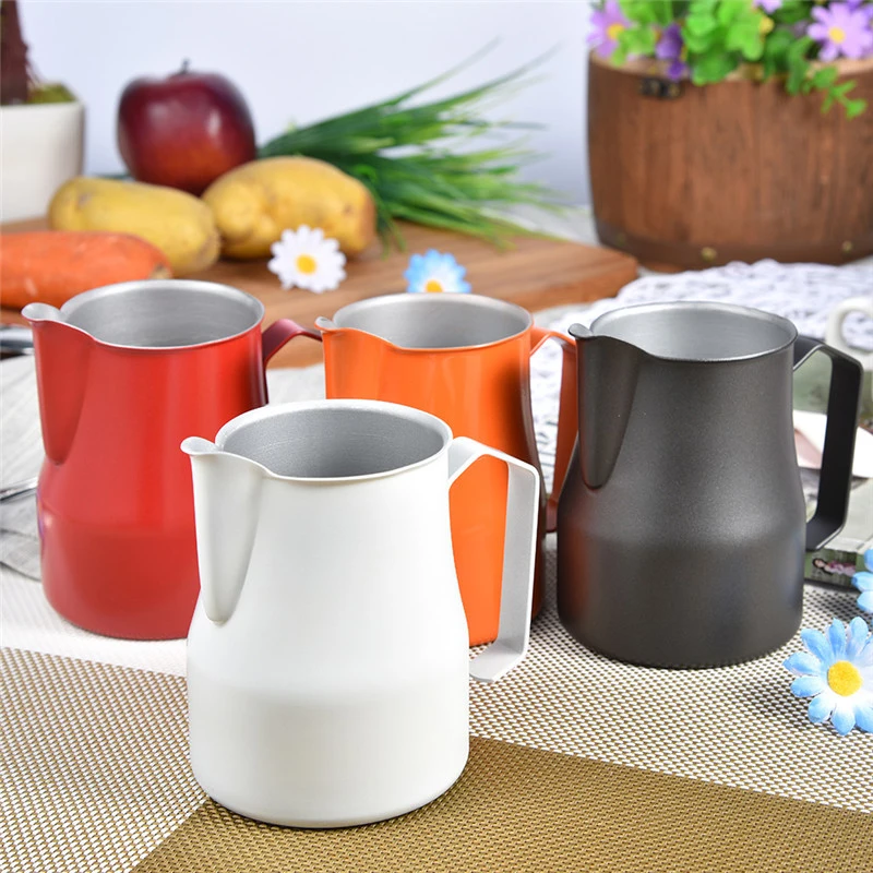 Stainless Steel Milk Frothing Jug Cream Cup Coffee Creamer Latte Art Pitcher With Spout Durable Kitchen Accessories | Дом и сад