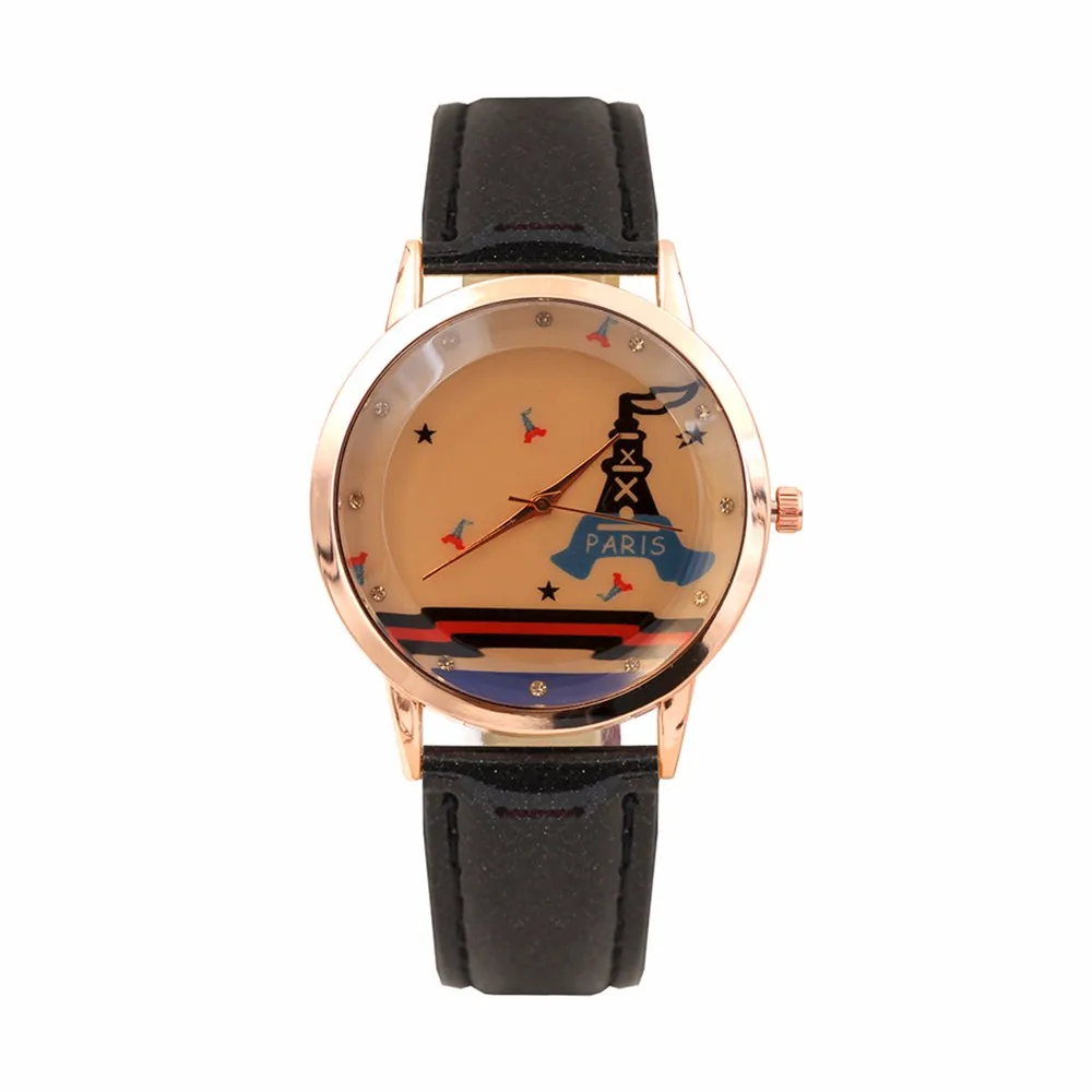 Женский модный цветной ремешок с цифровым циферблатом кожаный Кварцевые