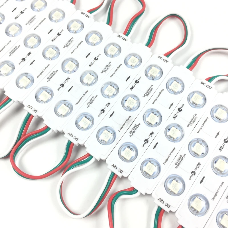 WS2811 IC DC 12 В 3 светодиода SMD 5050 RGB светодиодный водонепроницаемый модуль с круглой