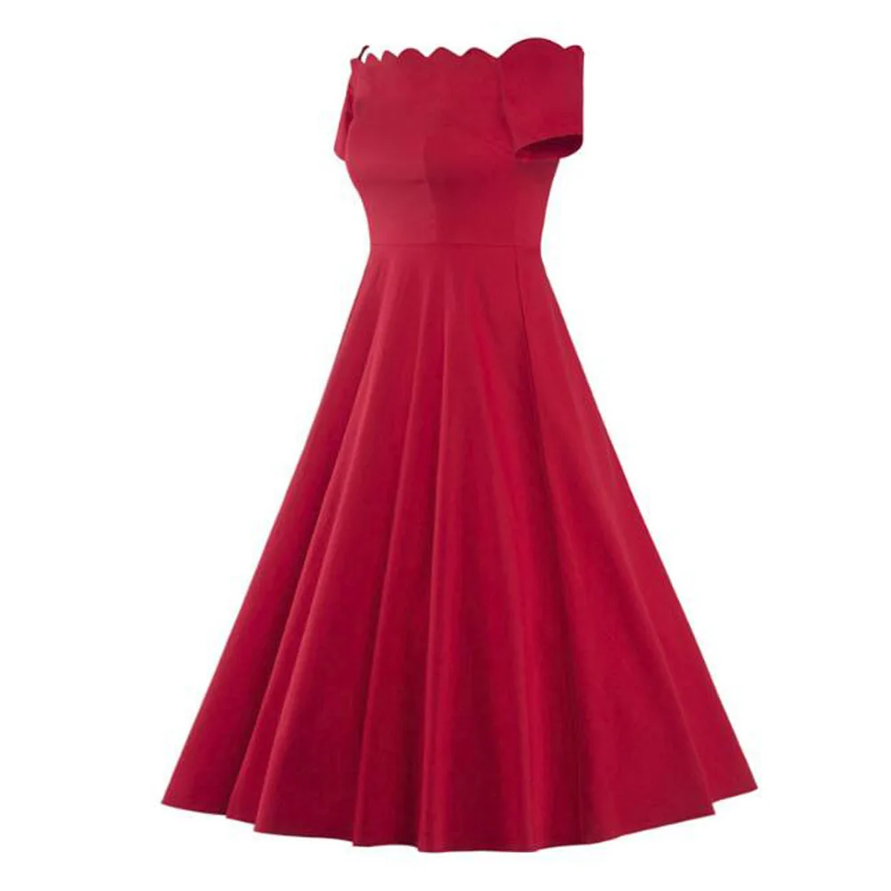 Одри Хепберн 50 s винтажное платье Vestidos Вечерние сексуальная одежда Slash шеи