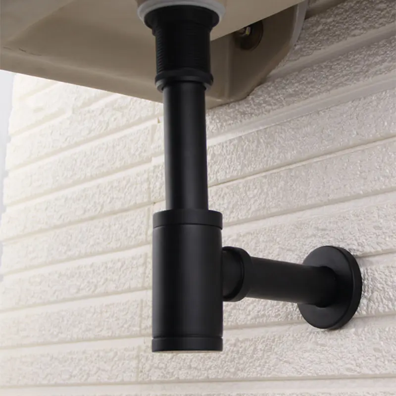 Черный/хром слив сифон дезодорант Тип ванной раковина труба слива воды дренаж