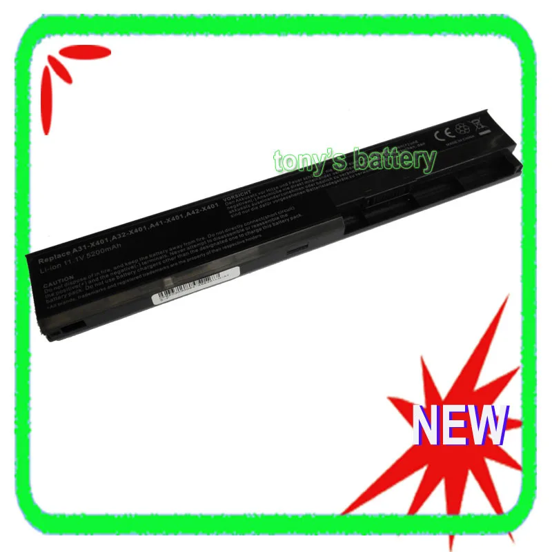 Аккумулятор A32-X401 A41-X401 для ASUS X401EB82A X401EC60U X401EI235A X401U X501A X501XB815A X501XB82A X501XE45U 6 ячеек -