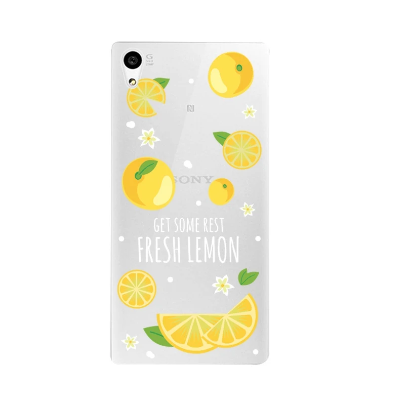 Lemon Soft Clear TPU Phone Case For Sony Z2 Z3 Z4 Z5 C3 C4 C5 Watermelon Icecream Printed Coque Fundas Shell Cover Free Shipping | Мобильные