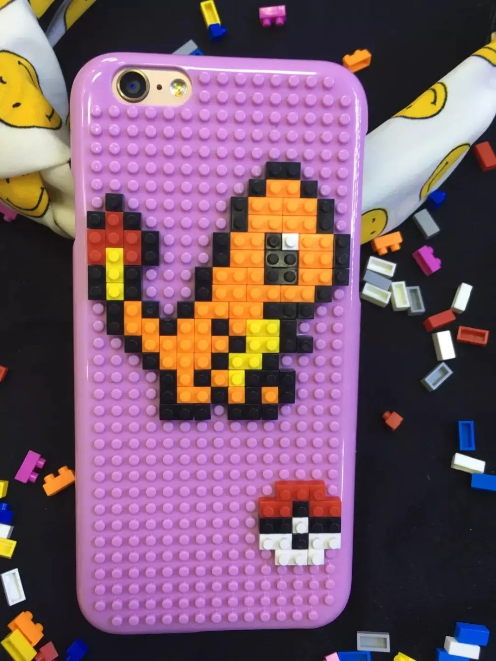 Cute 3D Cartoon Pocket Monsters Phone games building blocks hard case For iphone 6 6s plus cover for i6 i6s coque |
