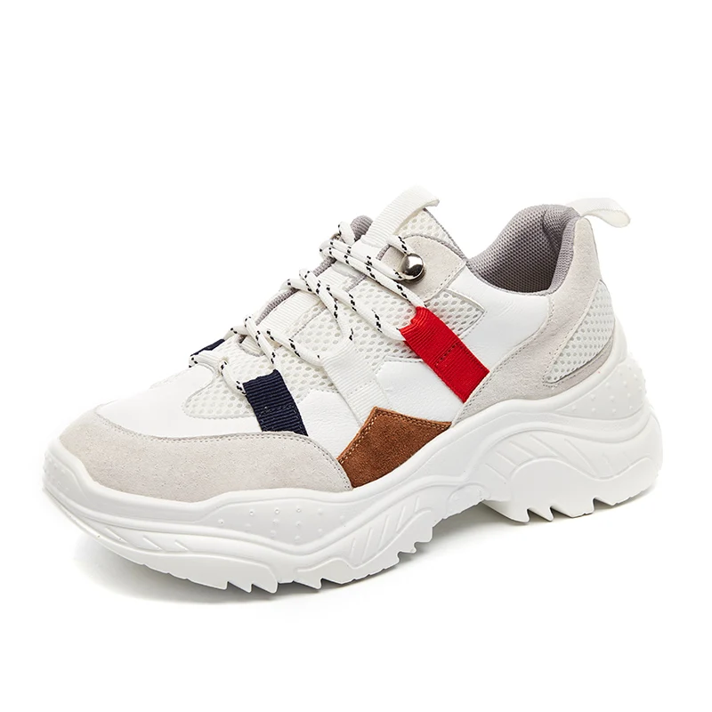 Волк который из 2018 натуральной кожи модные женские туфли кроссовки Сетка