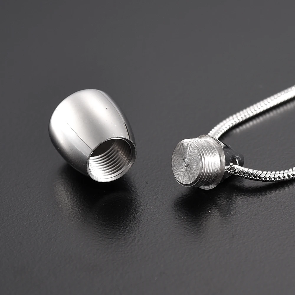 IJD9924 высокополированное ожерелье для кремации из нержавеющей стали с каплями