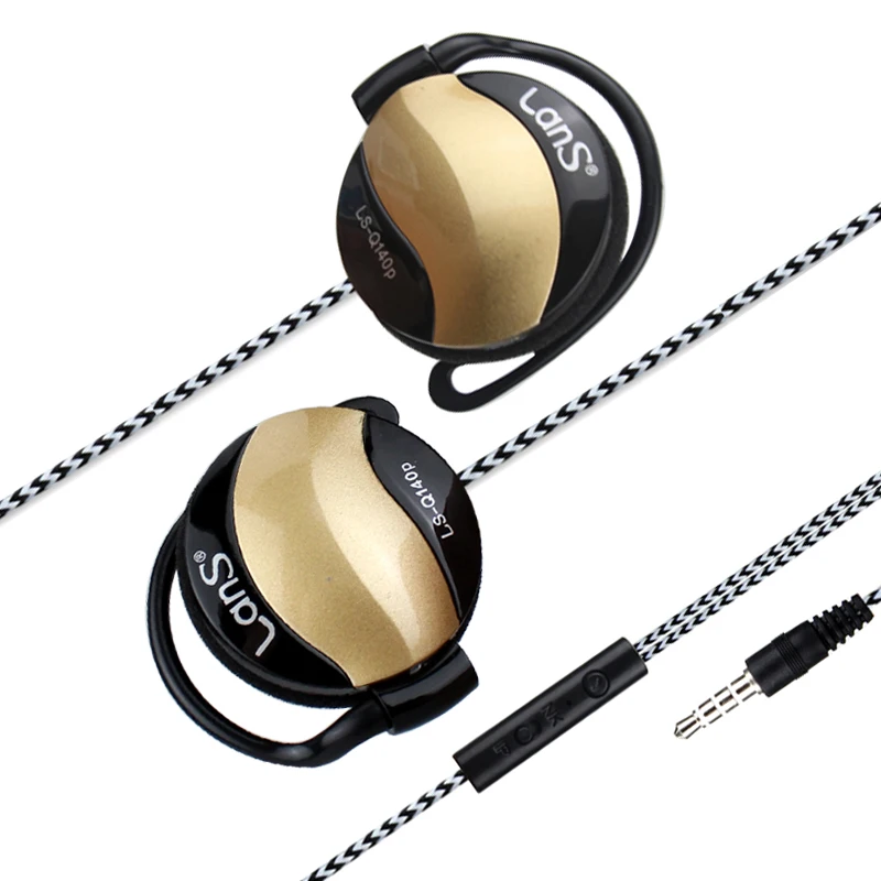 Оригинальные спортивные наушники Q140P с крючком басовая гарнитура микрофоном для