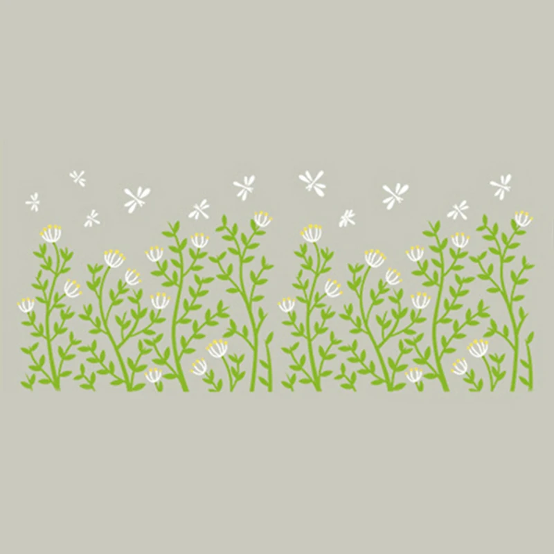 Растительная стеклянная дверь окно наклейка кофейня самоклеющиеся плитки