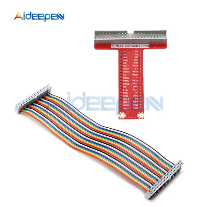 40Pin GPIO T Shaped Breakout удлинительная плата адаптер пластина + кабель DIY Набор для Raspberry Pi