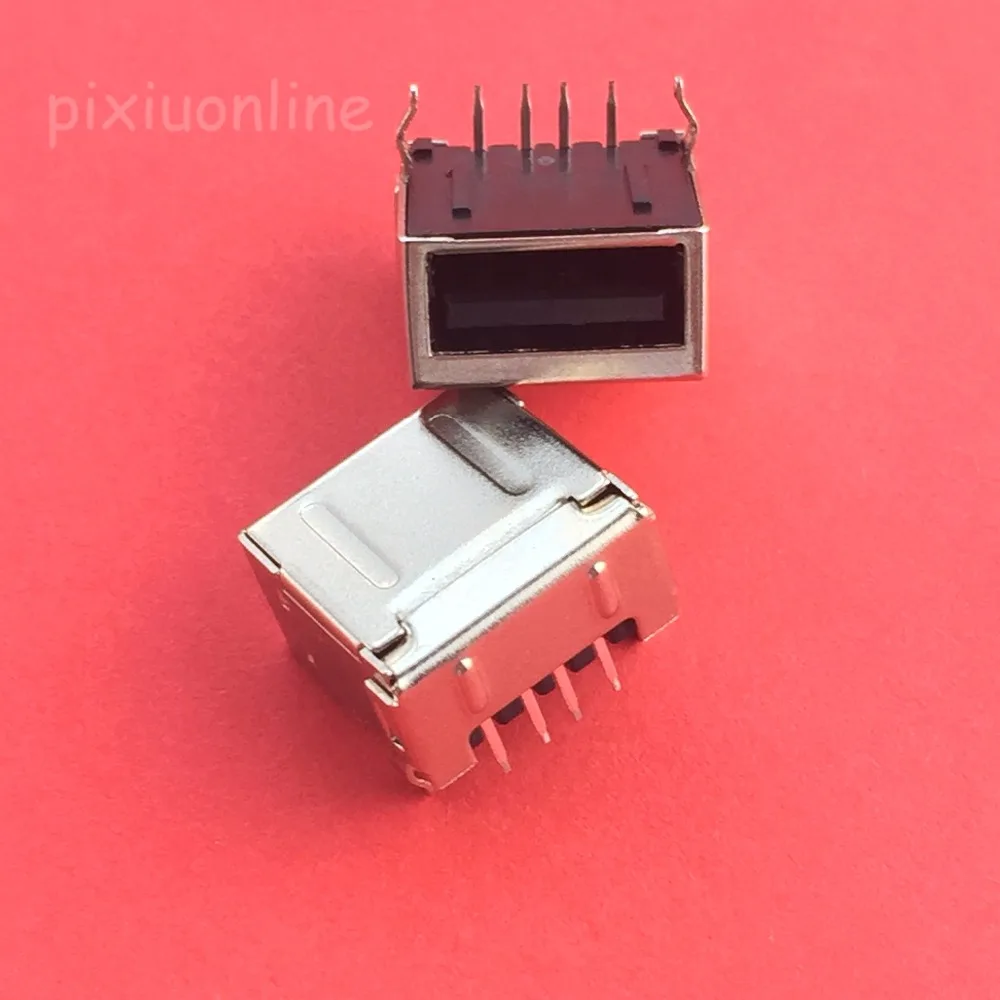 5 шт. G57Y USB 2 0 4Pin A Тип гнездовой разъем черный Задний 90 градусов Pin Передача данных