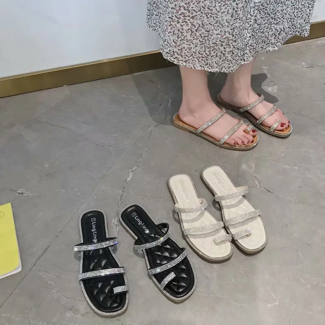 Женские летние сандалии шлепанцы для дома пляжные Новинка Модные женские