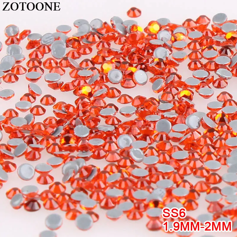 236 ZOTOONE SS6 стеклянные стразы кристалл AB исправление наклейки со стразами для ногтей одежда швейная Аппликация DIY 2 мм термоклей D - Цвет: 236