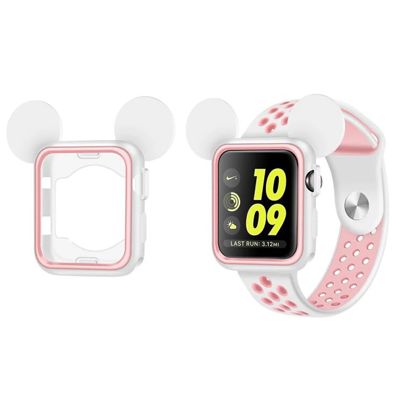 Спортивный силиконовый чехол для часов + ремешок Apple Watch Band 42 мм 38 Iwatch 3 2 1 сменный