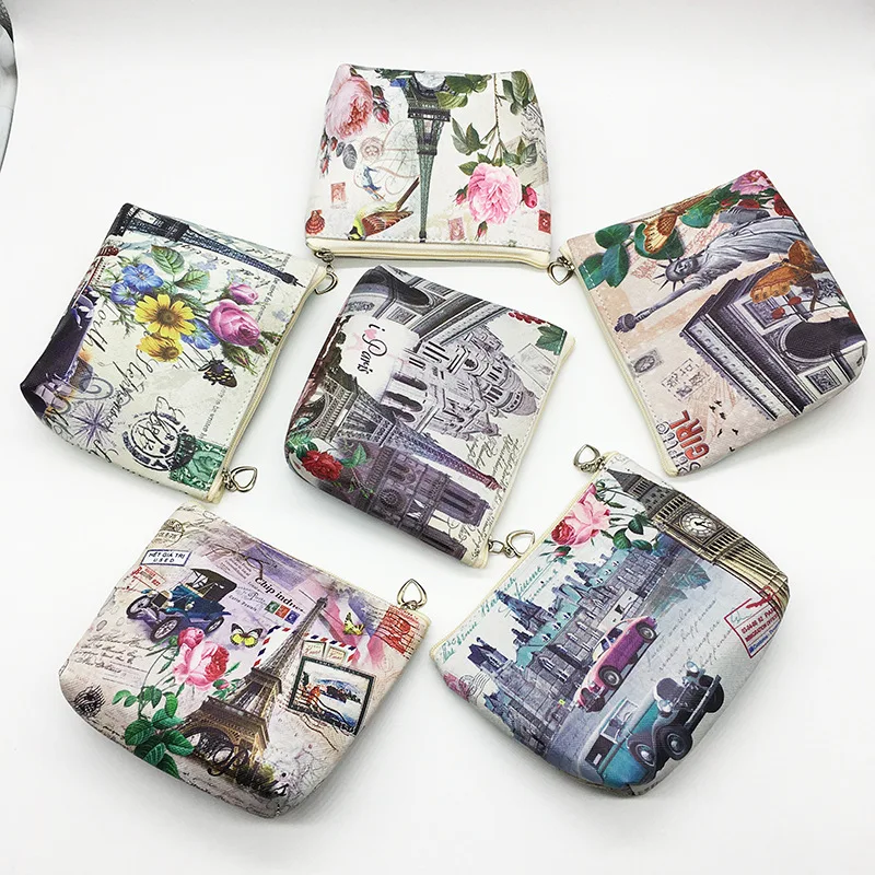 

Free ship!1lot=12pc!Famous architecture coin purse / key bag / Cosmetic pencil Bag/ cute coin mini wallet/storage bag