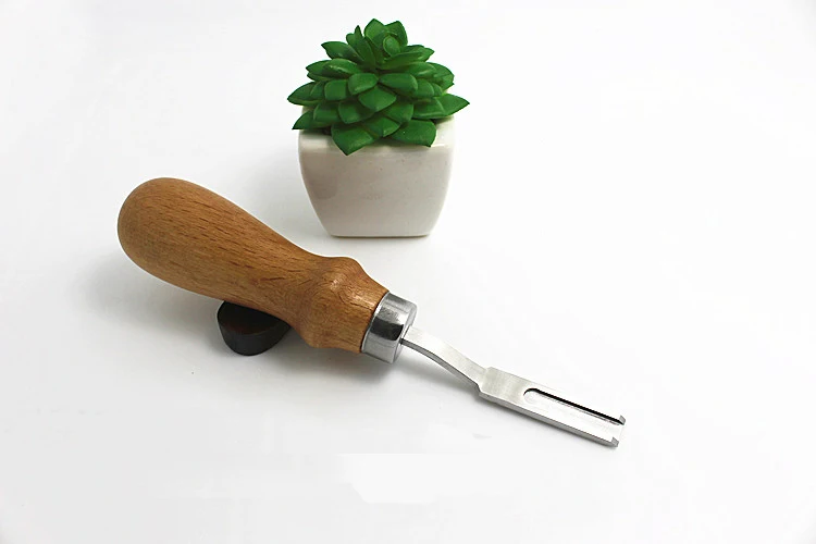 Кожа edger инструмент кожа DIY для обработки краев кожи деревянная ручка