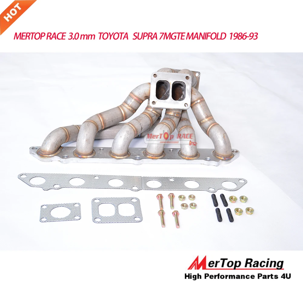 Турбоколлектор из нержавеющей стали MERTOP RACE 3 0 мм Каталог 40 SUPRA 7MGTE T4 двойной
