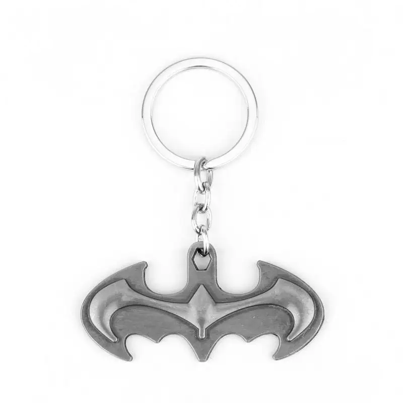 Silver DC Comics мститель Фильм Супермен брелок с Бэтменом брелок Porte clef брелок подарок для мужчин и женщин Сувенирный брелок для ключей - Цвет: Silver