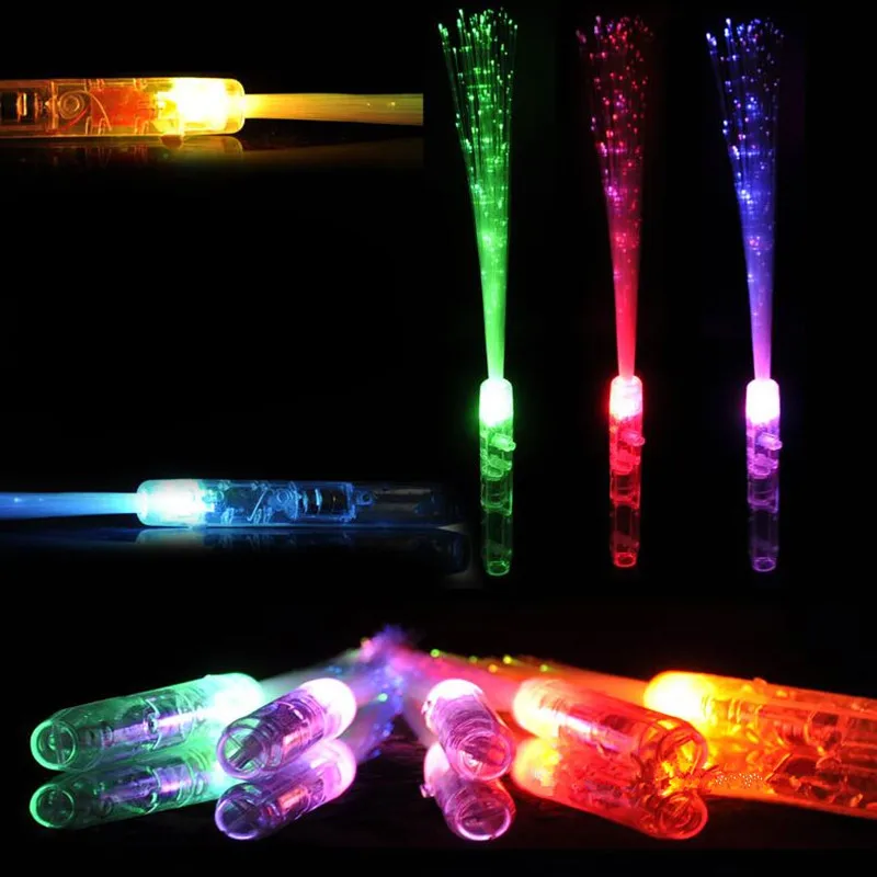 

35cm Led toys led light stick toy colorful blinking sticks glow by fiber optic concert props light magic wands stick toys