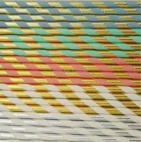 Blue Coral Mint Gold Striped Paper Straws Glam 1st Birthday Decoration Foil Gold Foil Silver Party Drinking Tableware Straws