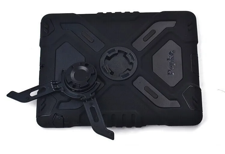 Pepkoo Spider Экстремальный военный, повышенная нагрузка Водонепроницаемый для защиты от дождя/пыли/ударопрочный с подставкой повесить чехол для iPad 2/3/4