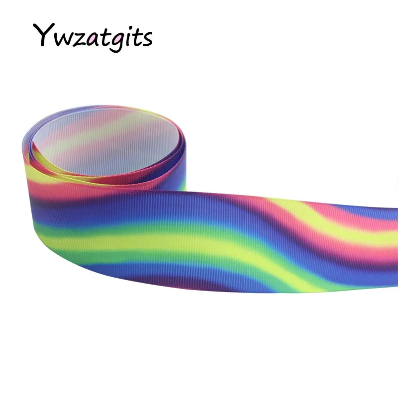 Ywzatgits 2y/5y/6y 10/25/40 мм Радуга Цвет корсажные ленты для самостоятельного изготовления обрезанная лента для упаковки швейная фурнитура YS0304