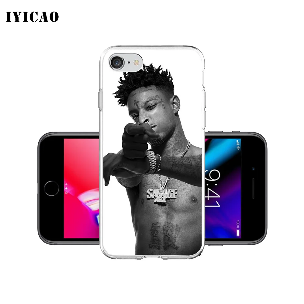 IYICAO 21 Savage рэпер певец Мягкий силиконовый чехол для телефона iPhone X XR XS MAX 6 6s 7 8 Plus 5 5S