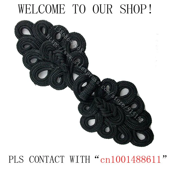 Бесплатная доставка сумка черная китайская пуговица с узлом 20-23 см 5 шт. большое