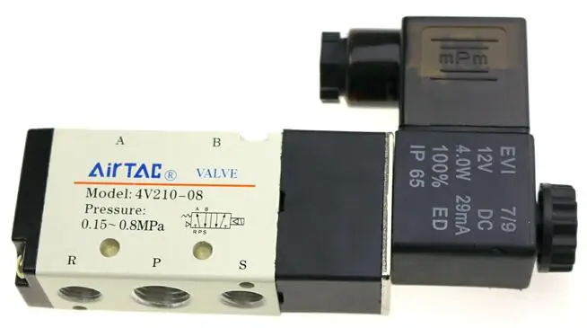1/4 &quot2 Позиция 5 Порты и разъёмы AirTAC воздуха Электромагнитные клапаны 4V210 08
