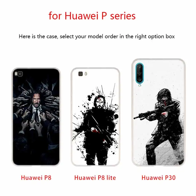 John Wick Silicone Coque Soft Case For Huawei P50 P40 P10 P20 P30 Lite Pro P Smart Z 2020 2019 Cover | Мобильные телефоны и