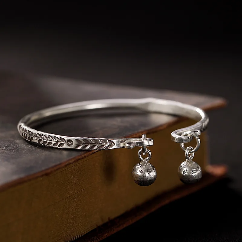 Женский Браслет-манжета в богемном стиле ручной работы Настоящее серебро 925