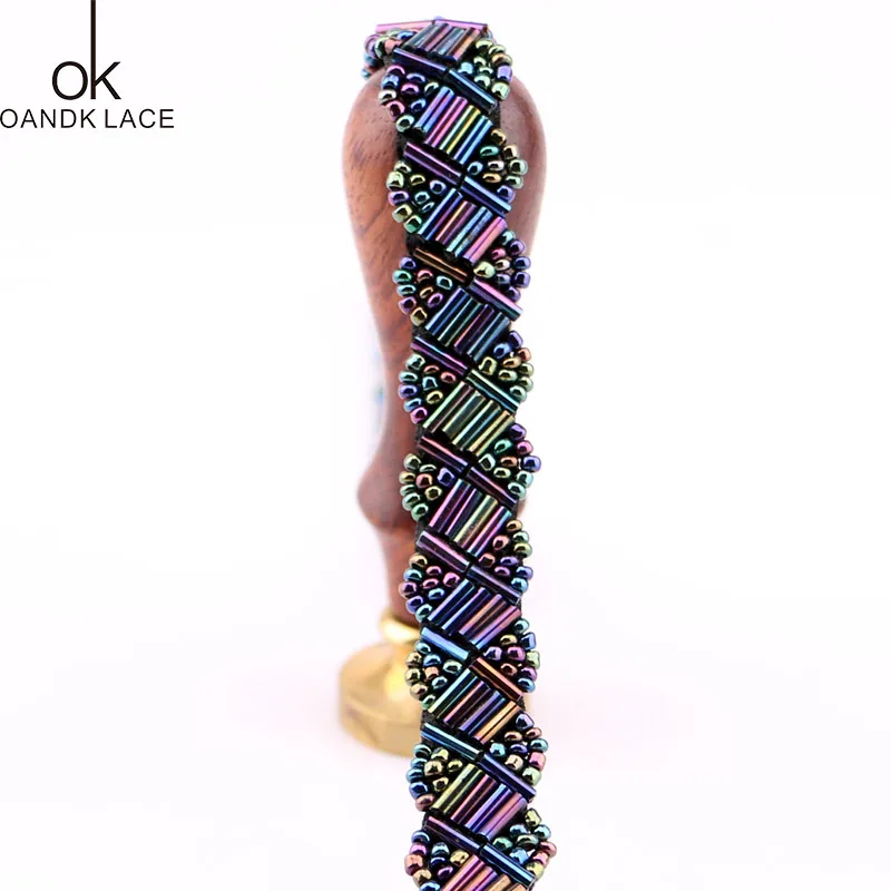 1yard/lot Beaded Lace Trim Tape Fabric Ribbon DIY Collar Sewing Garment Headdress materials Leaf Lace